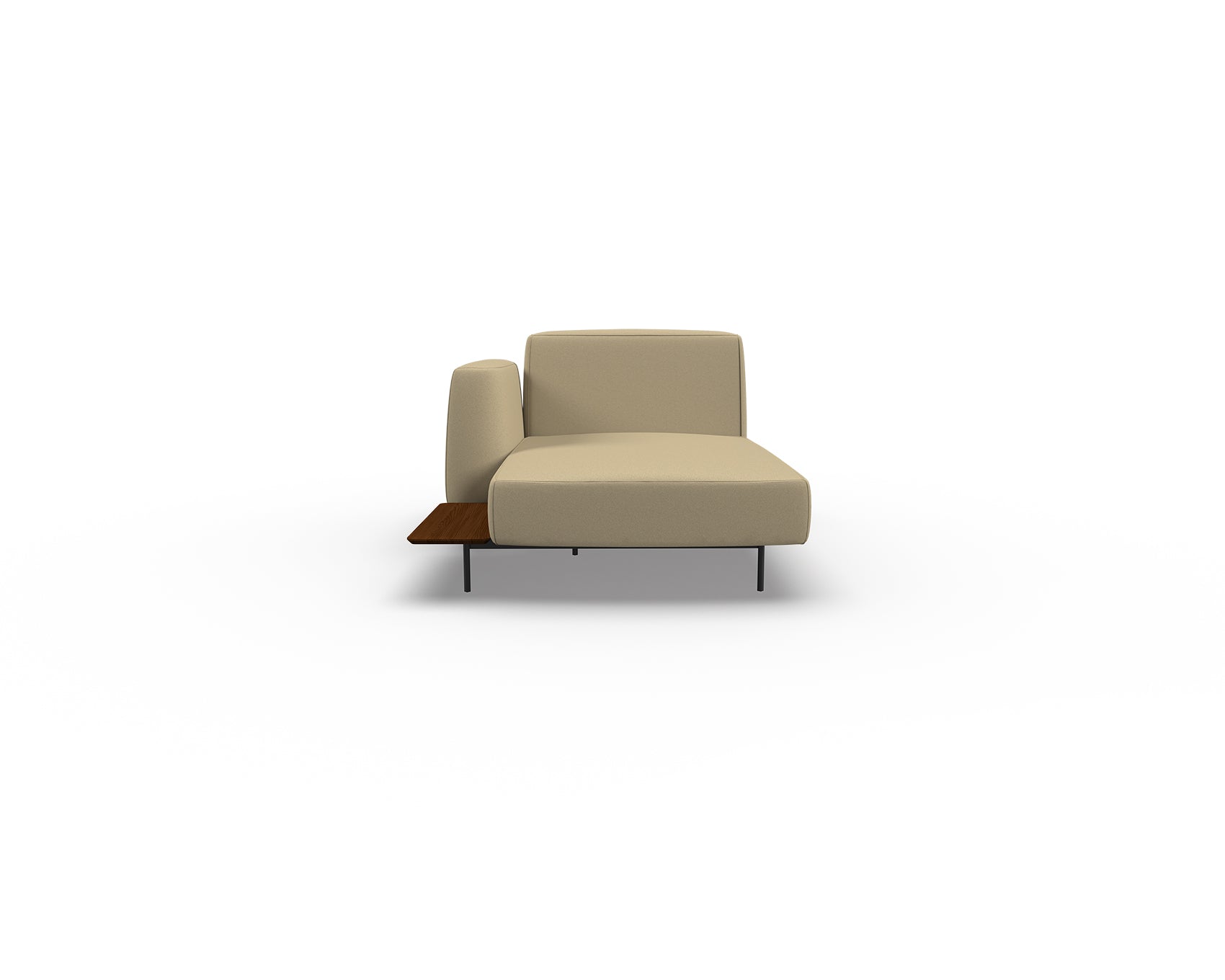 Noon Sofa Left Chaise with Shelf